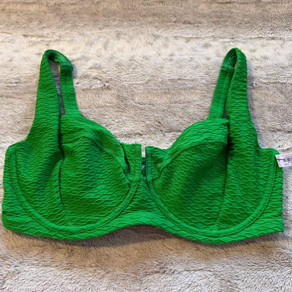 NWT VICTORIA'S SECRET SWIM Full Coverage Bikini Top in Jade Green Size 40DD - Picture 9 of 9